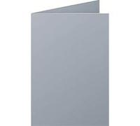 Clairefontaine 12589C - Paquet de 25 Cartes Doubles - Format C6 11x15,5cm - 210g/m² - Coloris Argent - Cartons d'Invitation Evènements et Correspondance - Gamme Pollen - Papier Premium Lisse