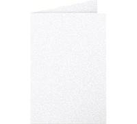 25 Cartes double Pollen - Blanc irisé - 110x155mm Blanc G