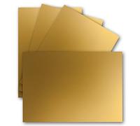 25 cartes individuelles DIN A6 - 10,5 x 14,8 cm - 240 g/m² - Or métallique - Carton teinté - Papier de bricolage - Carton de bricolage - Cartes de bricolage - cartes postales vierges
