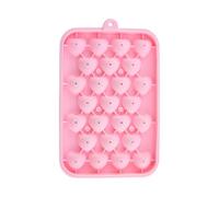 25-Cavity Heart Shape Silicone Molds, Flexible Easy Release Food Grade Stackable Tray With Removable Lid, Reusable For Whiskey Cocktails Coffee Chocolate Candy & Party Use
