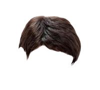 25 cm 10 perruques homme oblique joli cheveux courts et raides Europe États-Unis fibre de mode chapeau complet (BW2, taille unique)