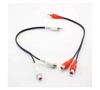 25 CM 2 Voies RCA Femelle à Femelle Y séparateur Rouge Blanc connecteur câble RCA mâle à 2 RCA Femelle Prise adaptateurs Audio Fil Cordon(White)