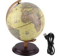 25 cm 3D Antique Globe School Supplies Teaching Tool Desktop Dekor Bildung Toy25cm Antiquité avec lumière
