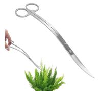 25 cm Edelstahl Gebogene Spitze Schere, Gewinkelte Trimmschere, Edelstahl Gebogene Aquarium Schere Aquarium Pflanzenschere für Die Pflanzenpflege in Aquarien Wasserpflanzen Fisch Tank Aquascaping