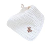 25 cm Serviette carrée pour bébé Serviette à salive pour nourrisson Serviette de toilette 6 couches Serviettes de toilette 1 pièce/5 pièces Bain doux pour nourrissons