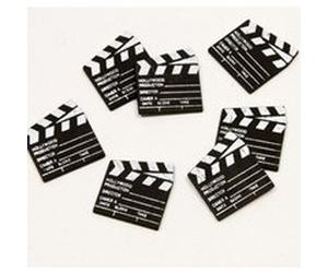 25 confettis clap de fin en bois - hobi dec471 Noir G