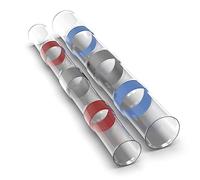 25 Connecteurs bout à bout thermorétractables set assortiment choix: (10 rouge / 15 bleu)
