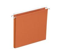 25 Dossier Suspendus DEFI Flex Tiroir D15 A4 Kraft Oranges