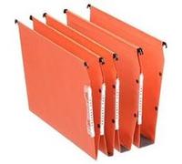 Esselte - Dossiers suspendus Dual A4 latéraux, 100 f., fond en V, entraxe 330 mm, lot 25 orange