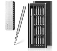 25 en 1 Kit De Tournevis de PréCision, Mini Set Outils Portables Avec Torx T5, Tournevi Triangle, Pour Macbook, iphone, Switch, Ps4, Ps5, Laptop, Lunettes, Montres, Bike