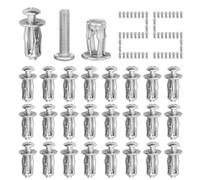 25 Ensembles Cheville Expansion Cheville Placo Chevilles Placo Cheville Beton Chevilles Cheville Parpaing Creux Cavité Creuse en Métal M5 pour la Fixation de Tôles Murs Portes Fenêtres Blocs Creux