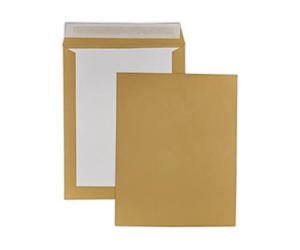 25 enveloppe MARRON DOS CARTON RIGIDE avec poche (B4 260 X 330 mm) rigide pour envoi sans plier, cartonnée au verso sur, renforcée - Fermeture par bande adhésive.