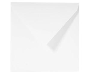 25 enveloppes 165x165mm, Vergé de France doublées gommées - extra blanc