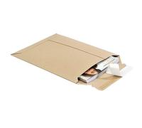 25 Enveloppes d'expédition en cartonn 250 x 353 mm jusqu'à 50 mm pleine hauteur adapté à DIN A4 carton rigide couleur marron fermeture autocollante pour documents livres Toppac (25|A4)