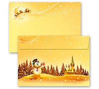 25 enveloppes VOEUX FESTIFS Noël DIN C6 (162x114 mm) | Paper-Media