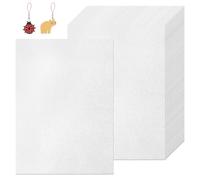 25 Feuille Plastique Fou, 20x29cm Papier Fou Thermorétractable, A4 Plastique Magique Mat, Semi-transparent Papier RéTractable, Shrink Plastic pour DIY , Porte-CléS, Boucles D'Oreilles, Bricolage