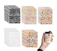 25 Feuilles Autocollants d’Alphabet, Coloré Stickers Lettres Alphabet et Chiffres, Lettres Adhésives pour Scrapbooking, Boîte aux Lettres, DIY, Artisanat