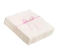 25 feuilles de papier aquarelle en coton, 10,2 x 15,2 cm, 300 g/m², rugueux, texturé, fait à la main, papier blanc texturé avec bord biseauté, pour aquarelle, écriture, calligraphie, peinture