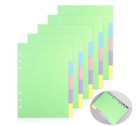 25 Feuilles Intercalaires A5, 5 Couleurs Intercalaires Classeur A5 6 Trous, Séparateurs de Documents 6 Trous en 5 Couleurs Vives, Parfaits pour l'Organisation de Dossiers et Notes, Format 21x15cm
