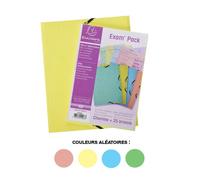 Exacompta Chemise à rabat Réf.55566E 14,8×21cm Spécial révision 25 fiches A5 205g coloris aléatoires