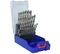 25 forets métaux HSS taillés meulés pointe en croix 1 à 13mm par 0,5mm - TIVOLY - 11452070017