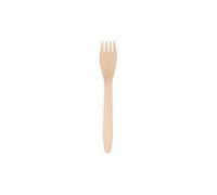 Papstar Fourchettes en bois 16 cm biodégradables – 25 pièces – Naturel