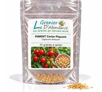25 graines à semer - Le Grenier d'Abondance - PIMENT Cerise Piquant - Capsicum Annuum