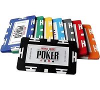 25 jetons de Poker rectangulaires européens en ABS de 30 g for Le Texas Hold'em, Le Blackjack et Les Jeux de Poker Professionnels.(Light Blue)