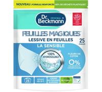 25 Lessive en feuilles LA SENSIBLE Hypoallergénique Format pré-dosé,pratique et léger 100% hydrosoluble,facile à utiliser et ranger