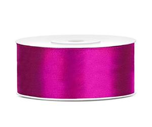 25 M de ruban bolduc satiné fuchsia 25 mm