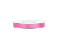 25 m Ruban de satin satin ruban cadeau rose largeur 6 mm