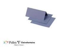 Clairefontaine 75019C - Paquet de 25 Marque-Places - Format 8,5x8cm - 210g/m² - Coloris Myosotis - Invitation Evènements et Correspondance - Gamme Pollen - Papier Premium Lisse