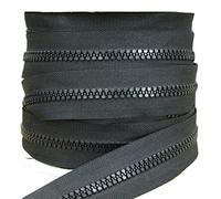 25 mètres/rouleau de fermeture éclair continue injectée + 10 curseurs coulissants en métal 5#, fermeture éclair pour coudre des vêtements, fermeture éclair de couture, fermeture éclair au mètre, (25