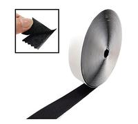 25 Mètres Ruban Adhésif Auto Agrippant, Rouleau de Ruban pour Joindre des Rideaux, Tapis, Tissus, Forte Adhérence, Crochet et Boucle, Blanc ou Noir, (Crochet Noir,50mm)