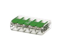 25 mini connecteur WAGO 5 entrées pour fil souple ou rigide "Green Range"