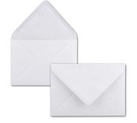 25 Mini Enveloppes Blanc Pur 5,2 x 7,6 cm Enveloppes Miniatures | Enveloppes à rabat pointu, fermeture à humidifier, Petites Pochettes pour Messages - FarbenFroh by GUSTAV NEUSER