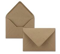 25 Mini Enveloppes Brun Sable 5,2 x 7,6 cm Enveloppes Miniatures | Enveloppes à rabat pointu, fermeture à humidifier, Petites Pochettes pour Messages - FarbenFroh by GUSTAV NEUSER