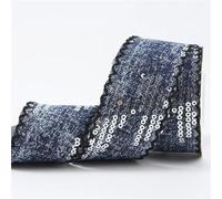 25 mm/38 mm Paillettes Denim Sangle Nœud Fait Main Accessoires Cheveux Rubans Matériaux De Bricolage Vêtements(Color-05,38 mm 5yards)