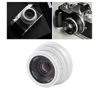 25 Mm F1.7 Lentille de Caméra Manuelle, Grande Lentille de Mise au Point Manuelle du Manuel D'ouverture pour la Caméra sans Miroir G1 G5 G5 G6 G7 M4 / 3 Mount, Créez Une Ambiance