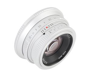 25 Mm F1.7 Manuel FACUT comme comme Lens NEX Mont E Mont CAMERIE Lens pour A6400 A6500 A6600 A7II A73 Street Photography (Silver)