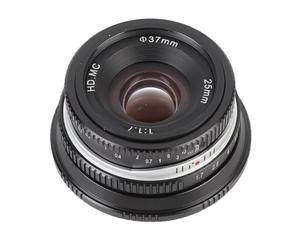 25 Mm F1.7 Manuel FACUT comme comme Lens NEX Mont E Mont CAMERIE Lens pour A6400 A6500 A6600 A7II A73 Street Photography (Black)