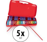 25 Notes Carillon Chromatique Glockenspiel Educatif de Enfants 5x Set Baguette