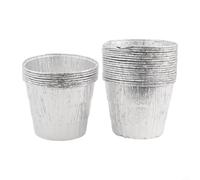 25-Pack Aluminum Grease Bucket Liners for pour traeger Pro Disposable Foil Drip Cups for pour Green Mountain Grills Tin Foil Liners for pour Z Grills 450 pour 700 Series 4.9 Inch Top Dia Grease Traps