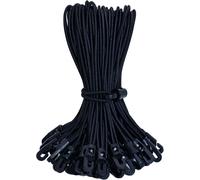 25 Pack Rubber Bungee Cord With Hooks,25 Cm With Hooks,Multifunctional Bungee Cord For Tarpaulins,Posters,Tents,Banners,Bungalows,Black