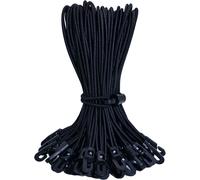 25 Pack Rubber Bungee Cord With Hooks,30 Cm With Hooks,Multifunctional Bungee Cord For Tarpaulins,Posters,Tents,Banners,Bungalows,Black