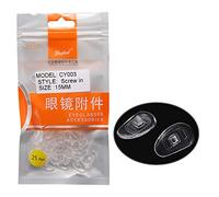 (25 paires) Bouchon nasal en silicone Partie des lunettes enfoncée ou vissée à gauche et à droite - Matériau souple de Dhoptical (vissage, 15 mm)