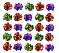 25 Pcs Boules De Chat Jouets De Chat Léger Chat Brillant Brillant Boule Froissant pour Chatons Chats Adultes