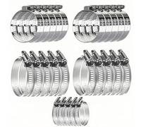 25 PCS Colliers De Serrage Inox 304 Réglables 6-51 Mm, Colliers Durite Solides et Résistants à La Corrosion, Collier de Serrage Tuyau pour Piscine, Machine à Laver, Jardin