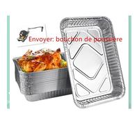 25 PCS Grande Barquette aluminium carré Accessoire de Barbecue Barquettes en Feuille d'Aluminium Plateau Aluminium Barbecue Bacs à