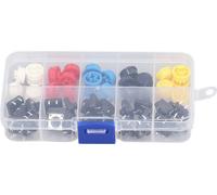 25 Pcs Set Round Tact Switch 12x12x7.3mm 4 Pin Momentary SMD PCB Tact Push Button Switch with Cap